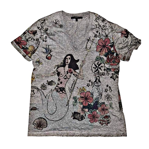 Authentic Gucci 09 SS Frida Giannini Mermaid Tee - Picture 1 of 4
